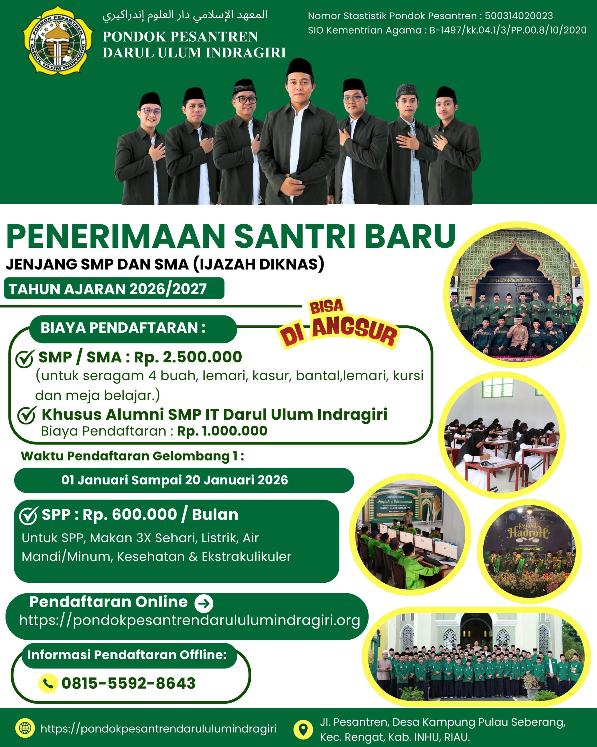 Penerimaan Santri Baru TP. 2026-2027